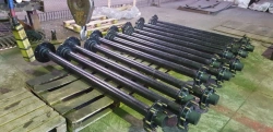 Tractor trailer axle ACM without brakes