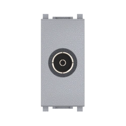 CADUCEUS ALING Experience Flush-mounted socket outlet FM single antenna F/F, 1M, silver, Art. 74262.S