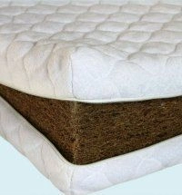 Springless mattress in a cover made of cotton-polyester knitted fabrics with Bi-Cocos filling of TC "Bagheera" trade mark