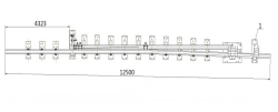 Curved frame rail with straight shank of the project 2643.05.000