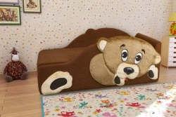 Sofas, sofas, couches for children and teenagers with wooden frame, transformable into beds: Sofa model No.1