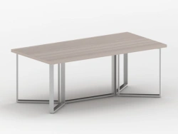 Conference table on metal frame