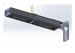 LED luminaire "Industrial Design MTM IoT" CUBIC 80 series Two modules Connection from the sides - 180 degrees Mounting bracket o