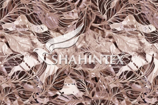 SHAHINTEX SILK PHOTOPRINT Rug "Brown Flora" 80x118 cm