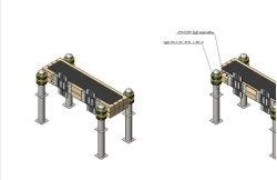 Training apparatus AKS-75 Horizontal gymnastic bench with ruler