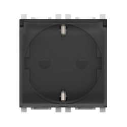 CADUCEUS ALING Experience flush-mounted socket outlet with grounding with blinds with transparent cover without centre screw 16A