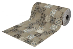 SHAHINTEX DIGITAL PRINT cut-out mat "Tile" grey 120x1500 (22)