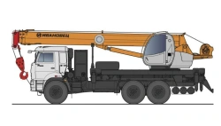 Truck crane KS-45717K-3-54 and its modifications with the use of cabin U7810.5 and its modifications manufactured by "IMZ AVTOKR