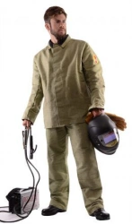 Special tarpaulin suit "Welder" for protection against sparks and splashes of molten metal, code 16003.
