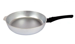 Frying pan 280/65mm (uncoated) cast aluminium Kukmara TM, with removable Bakelite handle