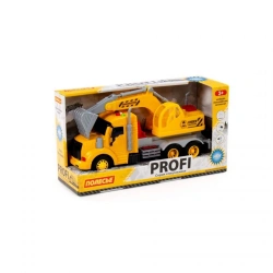 "Pro", Inertial Excavator Car (with Light and Sound) (Yellow) (in box), item 86440