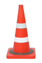 KS-2.6.0 Signalling cone 510 mm, combined, weighted; with 1 white matt and 1 white s/o stripe 50 or 80 mm each.