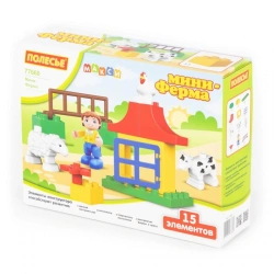 Maxi Constructor - "Mini Farm" (15 elements) (in a box), article 77660