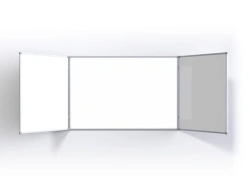 Magnetic marker board with three sections