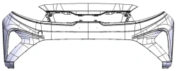 Front bumper (bumper shell) with holes BD-PE 86511- M6610