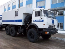Mobile police station on the basis of a vehicle on the chassis of KAMAZ-5350-D5 (-37) Type 4761