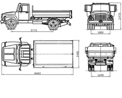 Dumper truck GAZ-SAZ-25062 construction on the basis of chassis GAZ-33086 GVW 8000