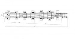 Cross-arm of type P50, grade 1/9 with reduced cut-in of project 2643.01.010