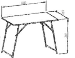 Folding table EkoMet LLC