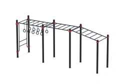 Handrail with height change and possibility of using additional accessories