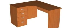 Ergonomic desk with drawer