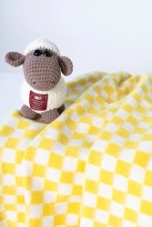 Mixed yarn baize blankets for children of all age groups, except newborns, mottled and smooth dyed, article OB