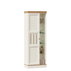 Villaggio LD.680310.000 Cabinet with display cabinet left (Alabaster/Golden Oak )