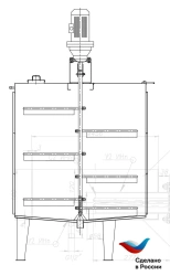 Tank with stirring device of MESH mark