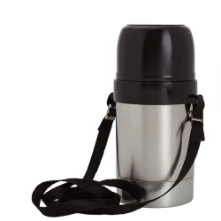 Domestic vacuum thermos with double flask made of corrosion-resistant steel with wide neck for liquids, food, ice, etc. type "D"