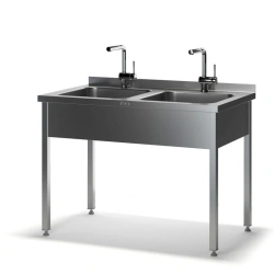 Table with solid sinks VMRC-P without stainless steel edge