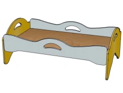 Plywood shaped bed nursery/ K03