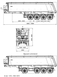 Four-axle tipper semi-trailer AM9564-04FS with CEYLAN AS-1210-225-ST-OV axles with payload capacity of 12 tonnes