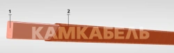 Copper winding rectangular wire with polyimide-fluoroplastic insulation, PPIPK-1 grade.