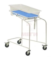 KTN-01-MSK(MSK-130) Baby trolley bed with plastic cuvette, with movable bed, complete with mattress