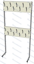 Floor coat rack B3 400-2500x150-800x1200-2500mm(WxHxH)