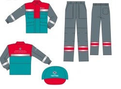 Men's suit (jacket, trousers, headgear) for protection against general industrial contamination and mechanical effects (istir)