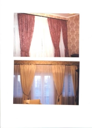 Curtains made of fabric of customer's choice, type of fastening curtain tape