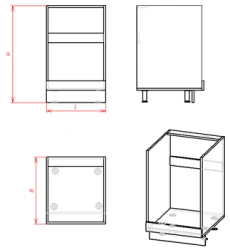Cupboard for household appliances (series SHVBT.1)