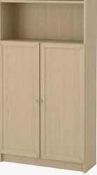 Closet shelf unit with 1 open shelf 1000x600x1850 for clothes with crossbar for hangers