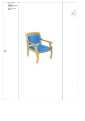 Armchair, brand "Solo", size:520×580×960, seat cushion thickness 40 mm