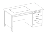 Light table with pedestal 1500x800x750 mm (light area 750x450 mm)