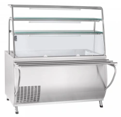Refrigerated counter-display high-temperature with a neutral cabinet PVV(H)-70T-01-NSh