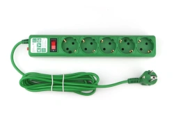 Filter-extension Power Cube 3,0 m 5 sockets (green)