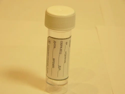 Polymer container for bio-samples, disposable, sterile-KOS 30ml/B with label