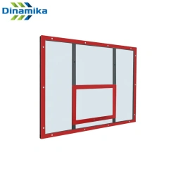 Basketball training shield made of plexiglass (on frame)