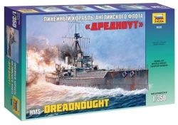 Assembled model "English battleship Dreadnought"