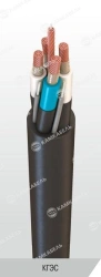 Power flexible cables with copper conductors with rubber insulation shielded for voltage 1140 V of KGRES mark