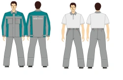 Women's suit (jacket, trousers, headgear) for protection against general industrial contamination and mechanical effects (istir)