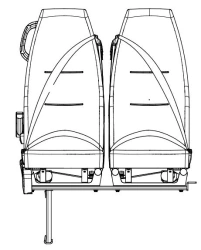 Double left passenger seat COT.KHP.3-6840023