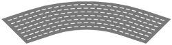 Bottom base of radius horizontal 60 degree angle of self-supporting cable girder DKO 000 U60, with overall dimensions from 150 m